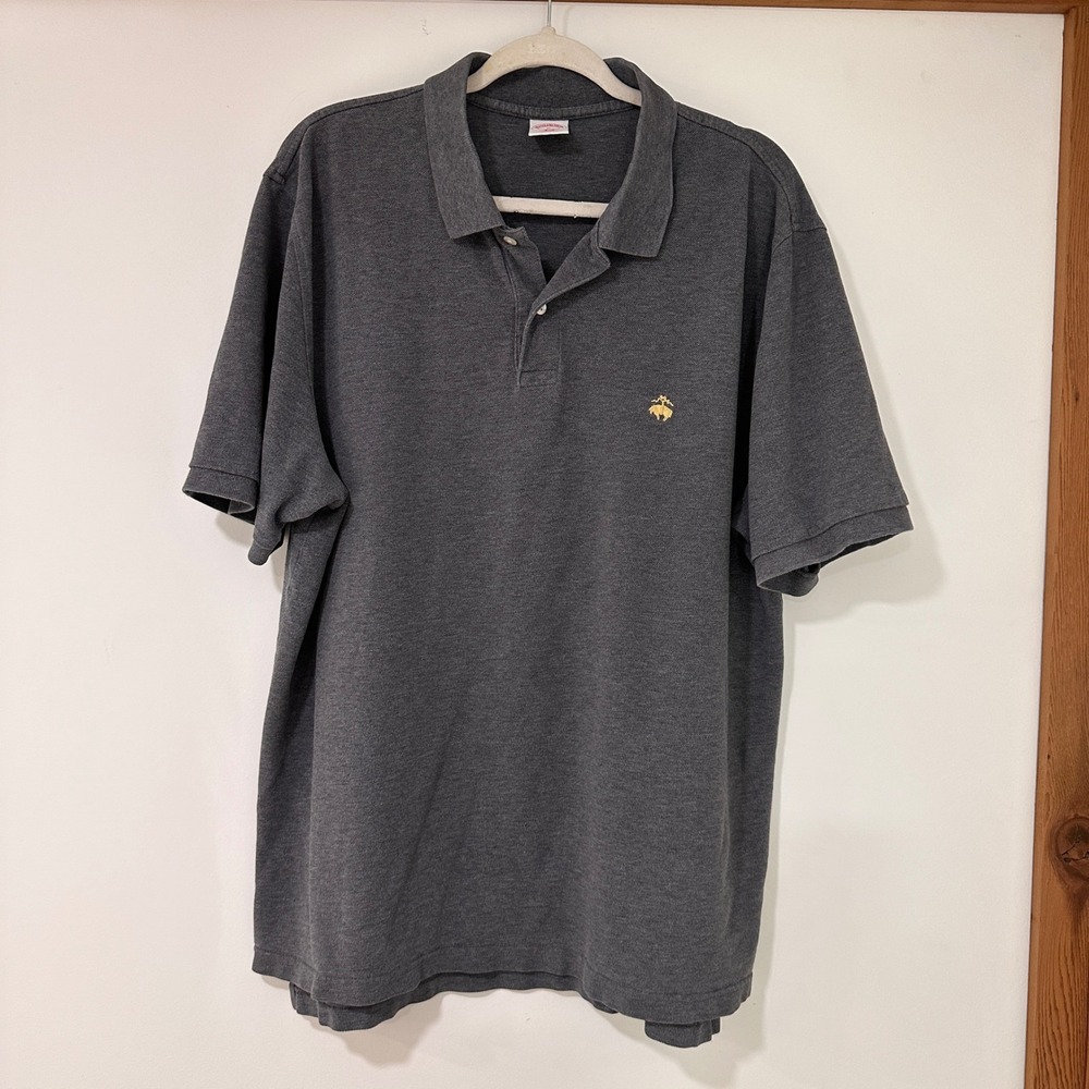 Brooks Brothers 346 Original Fit Polo Mens XL Grey Cotton Pique | Preppy Classic